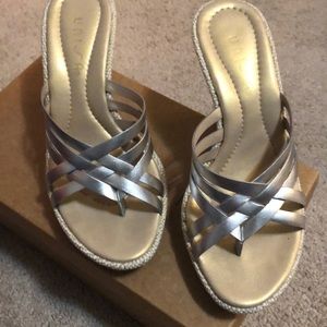 Silver wedges size 7 1/2 b